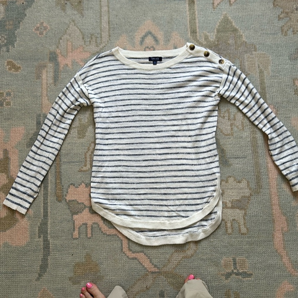 Splendid blue and white striped sweater size medium